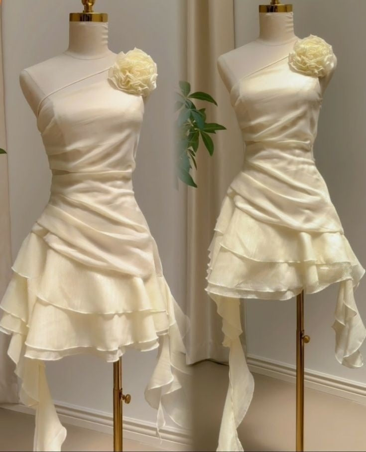 Chiffon Short elegant party gowns, short evening dress fg7374