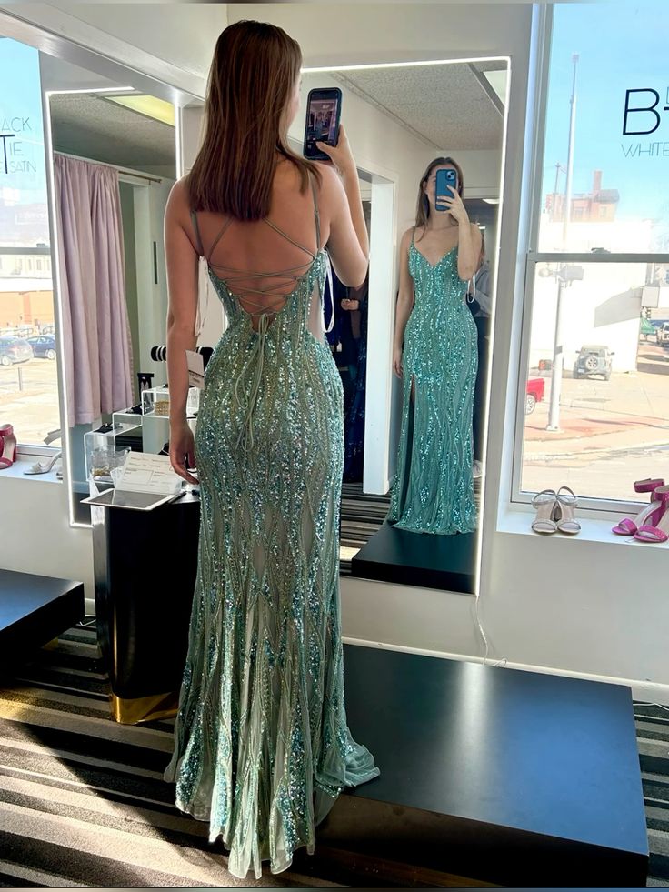 Green Sequin Mermaid Prom Dresses Long Evening Party Dress fg7364 formalgowns Green Sequin Mermaid Prom Dresses Long Evening Party Dress fg7364 formalgowns