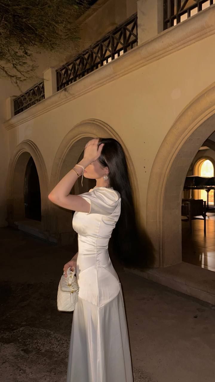 White Long Prom Dress, Elegant Evening Party Dress fg7326