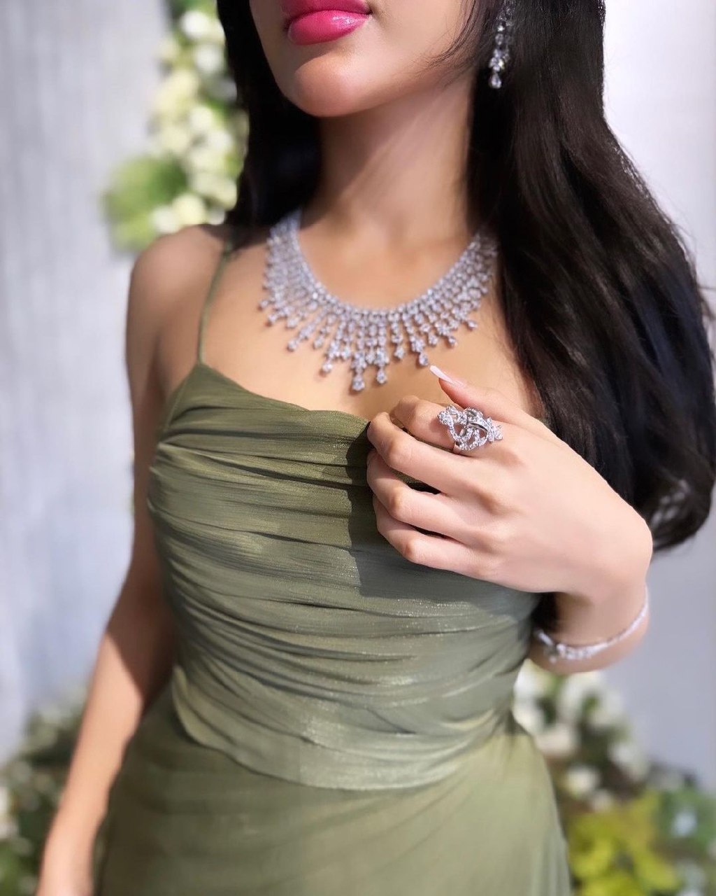 Grünes langes Ballkleid in A-Linie, formelles Partykleid fg5536