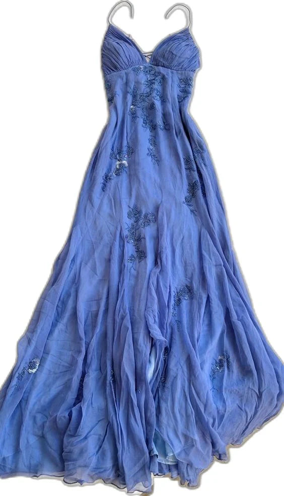 Blue long prom dresses, evening dresses,party dresses, formal dress fg3373