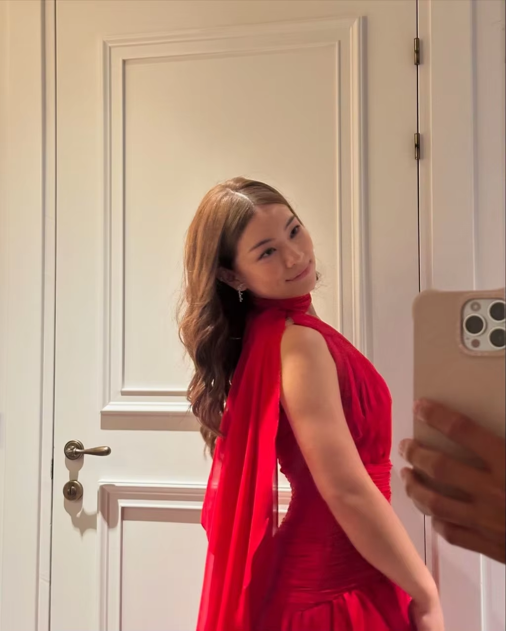 Robe de soirée rouge fendue sur le côté pour femme fg6266