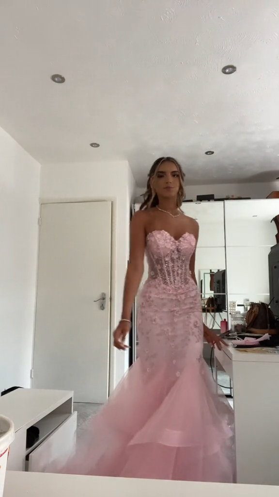 mermaid pink wedding dress Mermaid Pink Tulle Long Prom Dress, Evening Formal Dress fg7253 – formalgowns