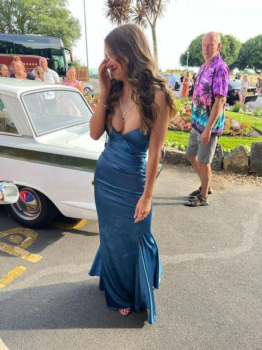 Charmante robe de bal sirène sexy sans manches, robe de soirée fg7154