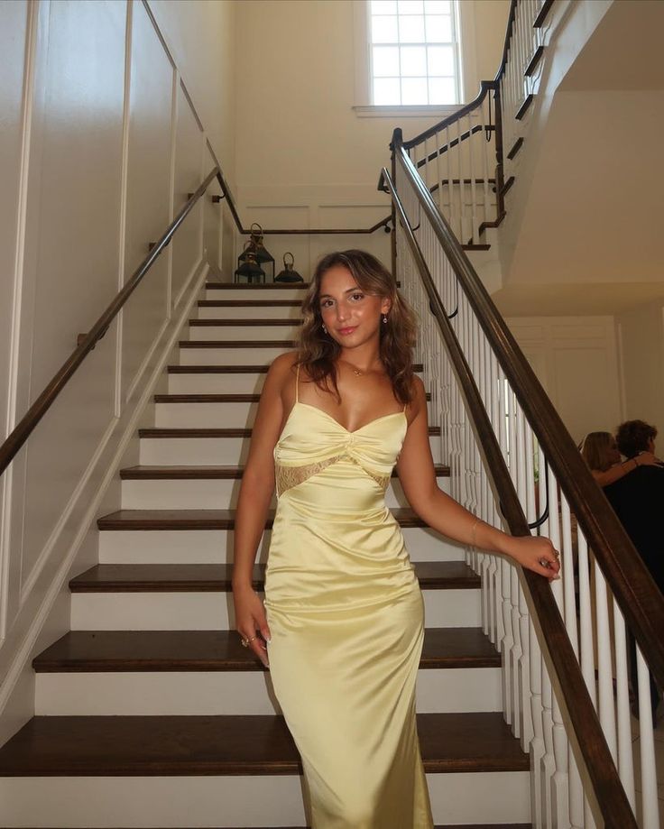 Sexy Yellow Mermaid Spaghetti Straps Long Party Prom Dresses Ideas,Eve – formalgowns Sexy Yellow Mermaid Spaghetti Straps Long Party Prom Dresses Ideas,Eve – formalgowns