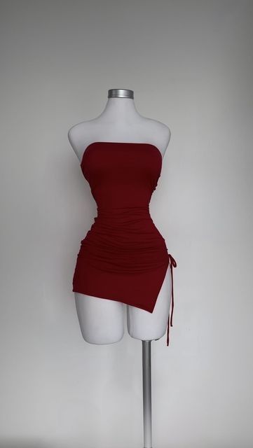 Robe de bal courte bordeaux, tenue d'anniversaire courte fg7087