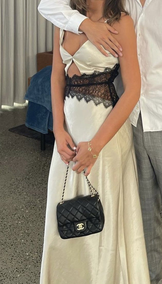 Robe de bal sexy en dentelle découpée, robe de soirée, robe de vacances, fg7165