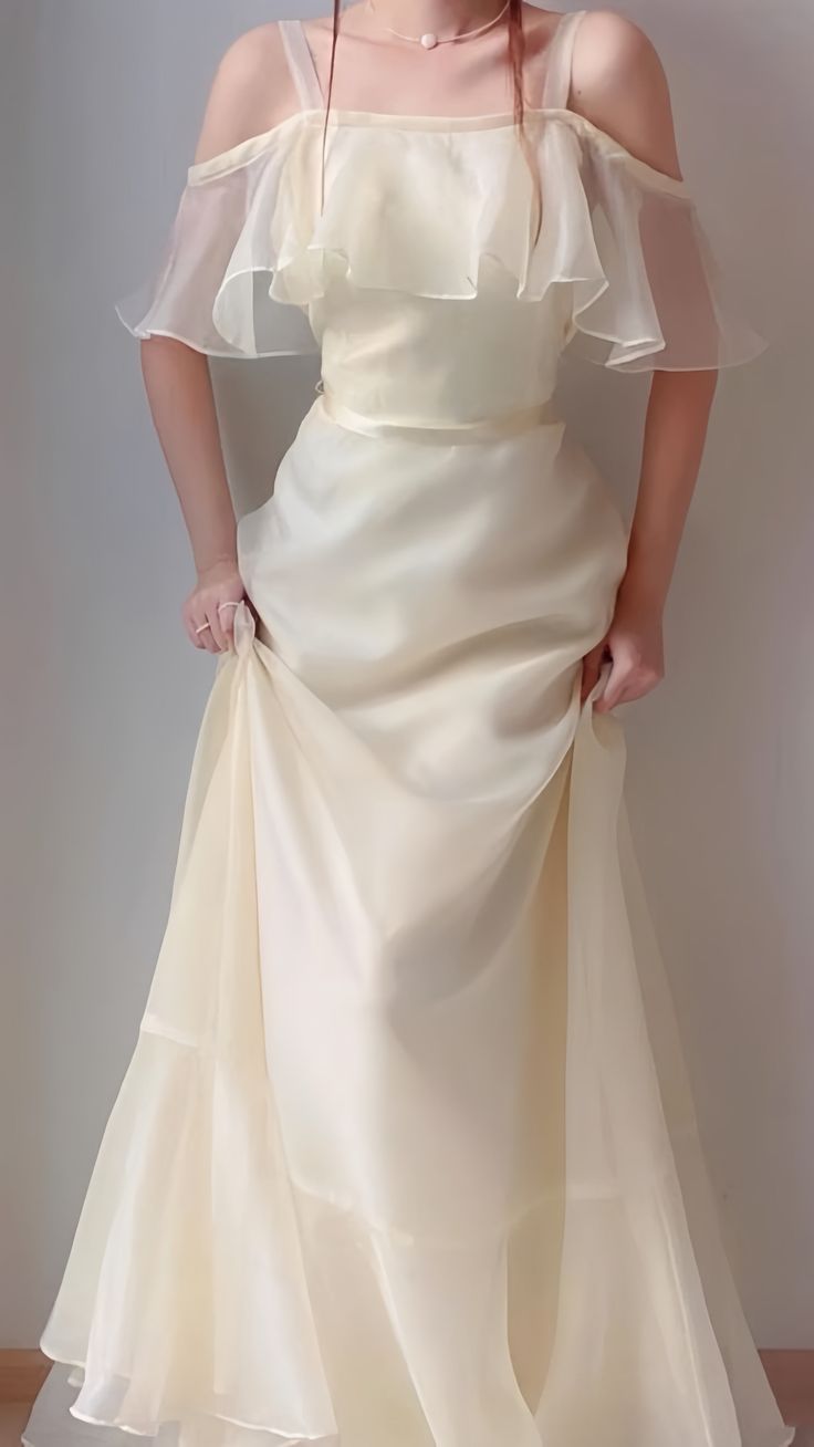 Off White Organza Sheath Long Prom Dress Evening Dress fg7215