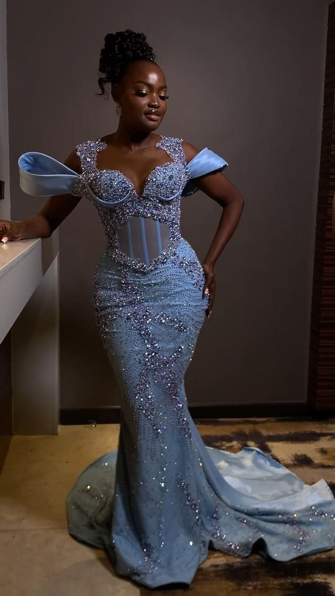 Sparkly Rhinestones Blue Mermaid Long Prom Dress Evening Dress fg7114 formalgowns Sparkly Rhinestones Blue Mermaid Long Prom Dress Evening Dress fg7114 formalgowns