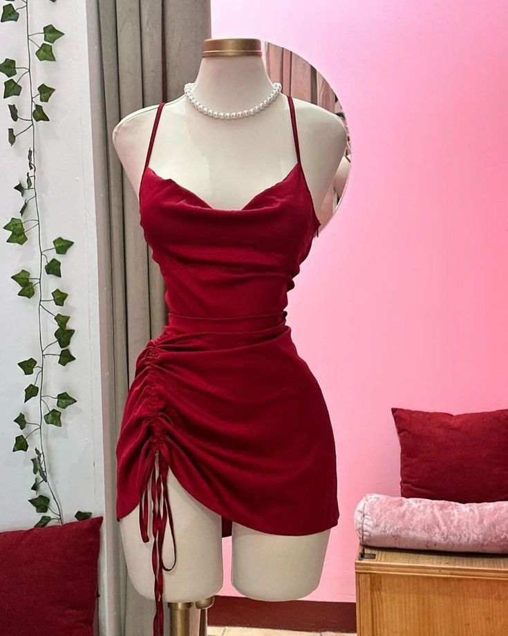 sexy red dinner dress Sexy Red Front Slit Chiffon Evening Dress Strapless Sequins Long