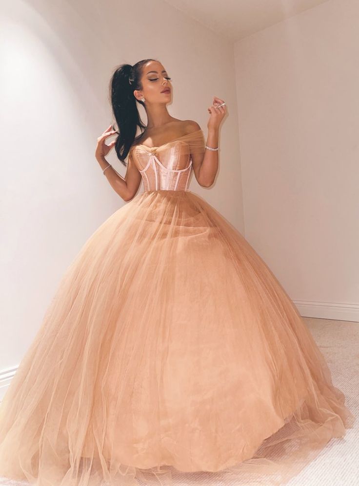 Off Shoulder Princess Ball Gown Elegant Evening Dress Sweet 16 Dress fg7060