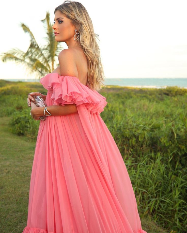 Pink long formal prom dress, long evening party Gown fg897
