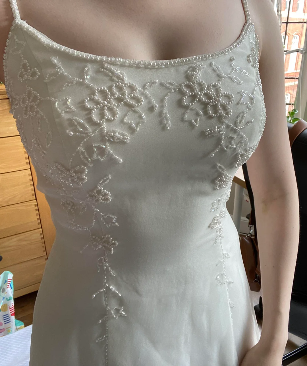 Ivory Straps Long Party Dress Evening Gowns fg6618