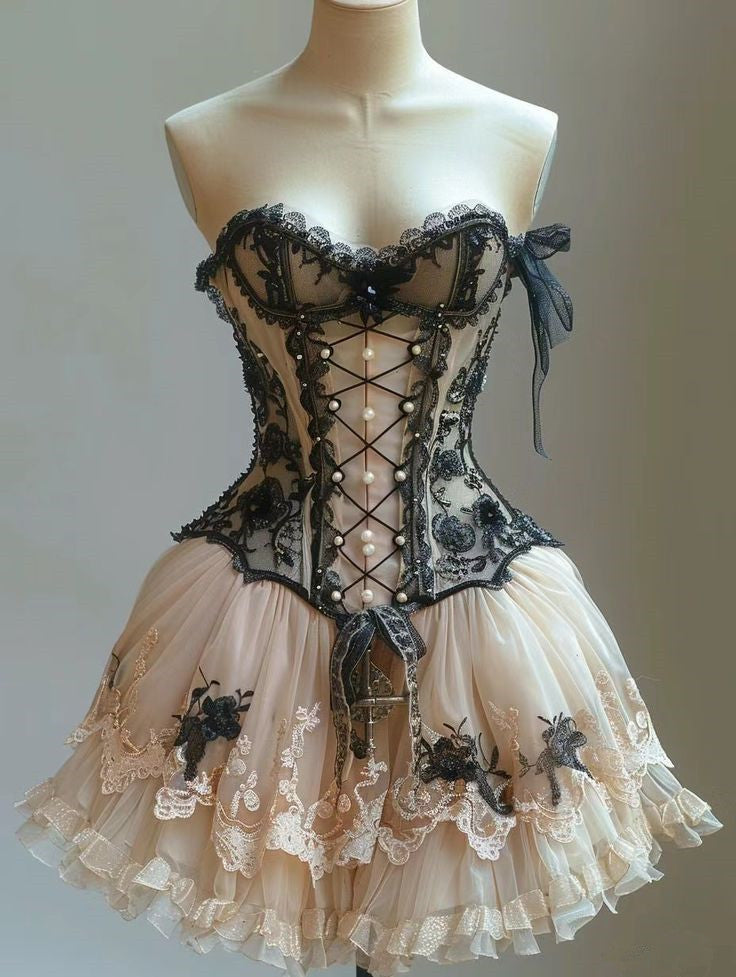 Retro Spitzenkleid Sexy Kurzes Partykleid Homecoming-Kleid fg7224