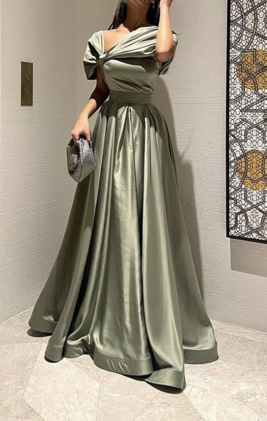 A Line Off Shoulder Sage Green Prom Dress Evening Formal Party Gowns f formalgowns A Line Off Shoulder Sage Green Prom Dress Evening Formal Party Gowns f formalgowns