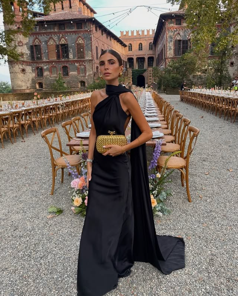 Robe de soirée longue noire fg7409