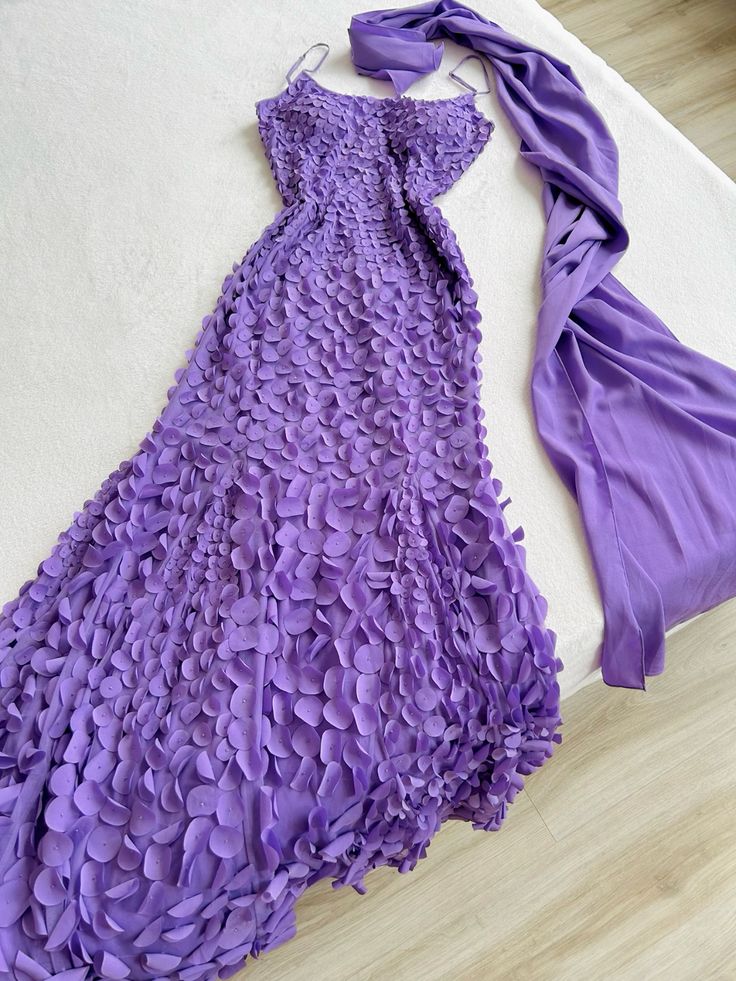 Robe de soirée longue violette fg6945
