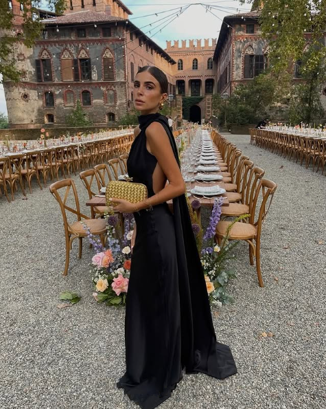 Robe de soirée longue noire fg7409