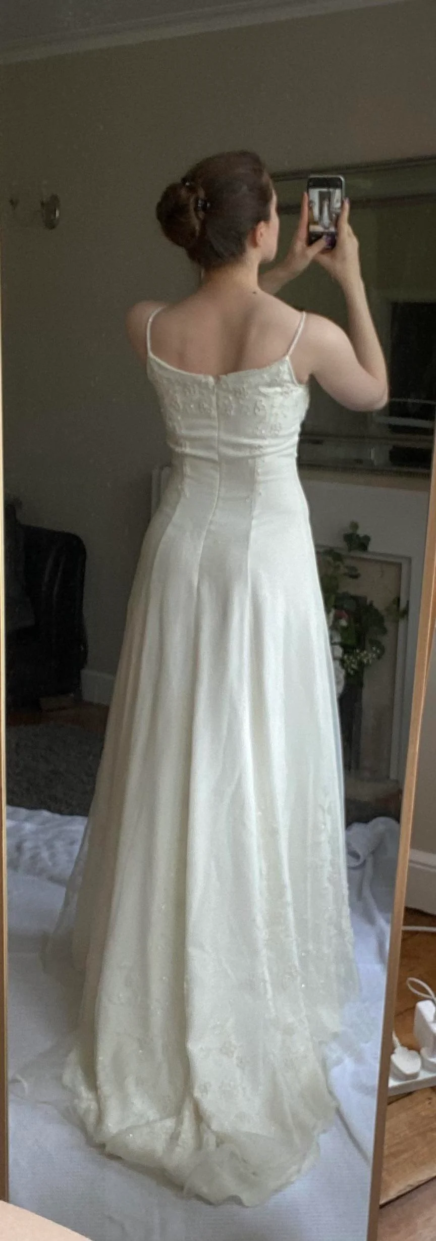 Ivory Straps Long Party Dress Evening Gowns fg6618