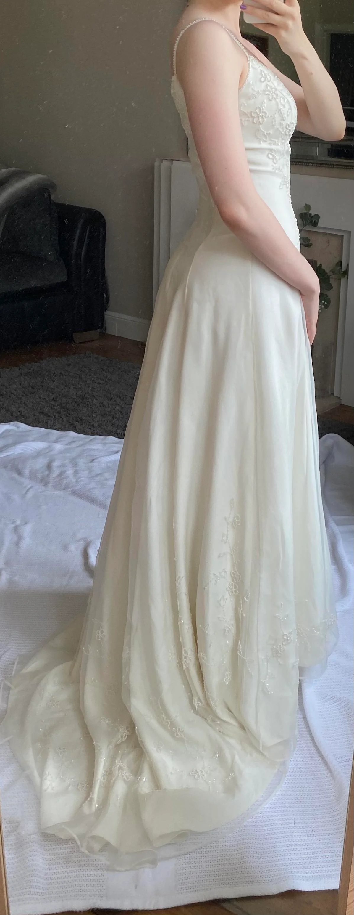 Ivory Straps Long Party Dress Evening Gowns fg6618