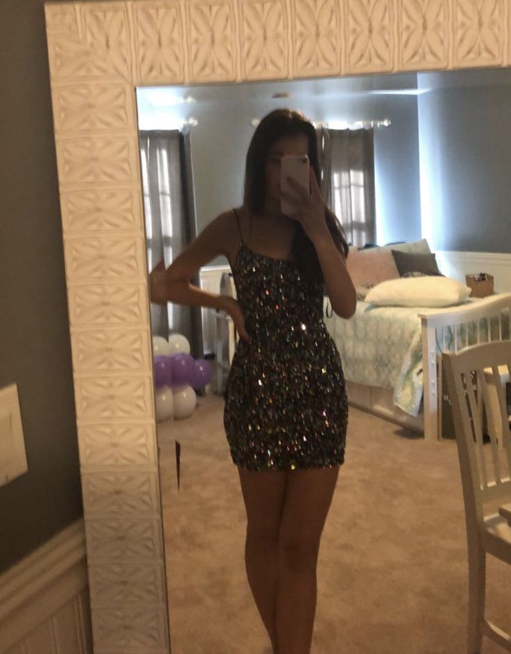Sexy Pailletten Glänzendes Homecoming-Kleid Kurzes Partykleid fg7724