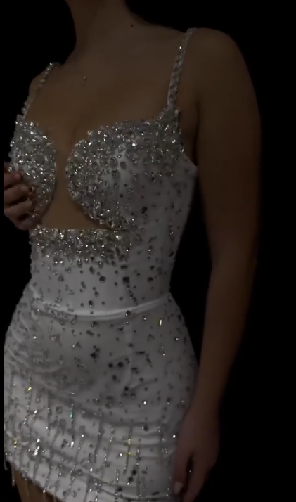 Robe de soirée courte noire irrégulière, tenue d'anniversaire, robe de cocktail, fg8064