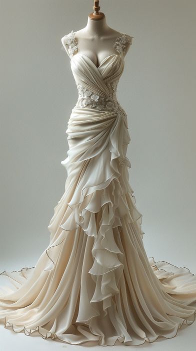 Robe de soirée longue élégante en dentelle style sirène avec décolleté en cœur et appliques fg7301