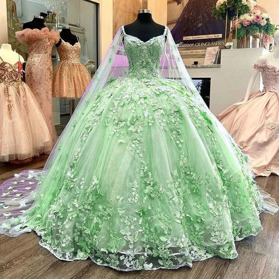 Blue A Line Tulle Ball Gown Prom Dresses, Evening Gowns fg3992