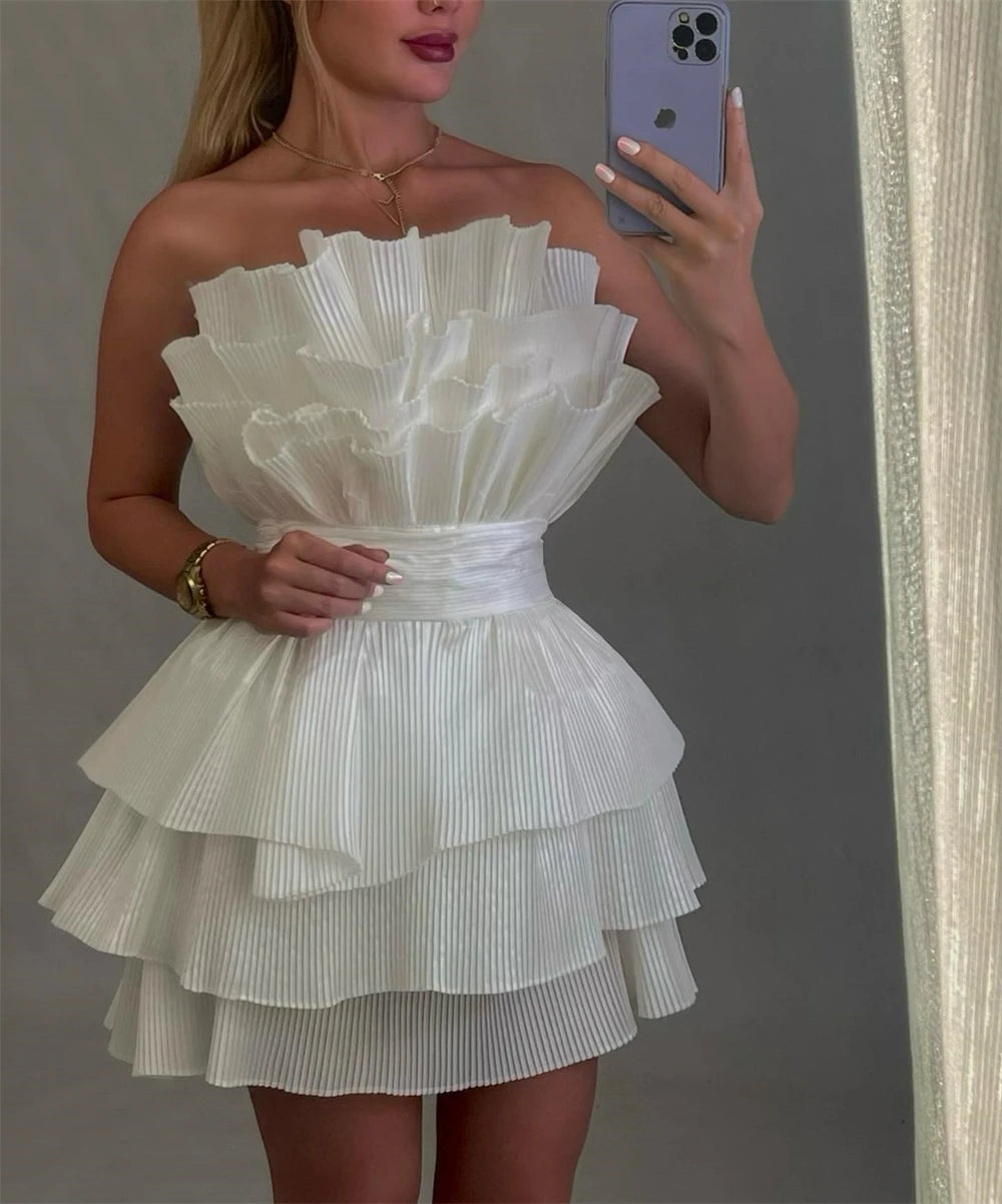 Robe de soirée courte noire irrégulière, tenue d'anniversaire, robe de cocktail, fg8064