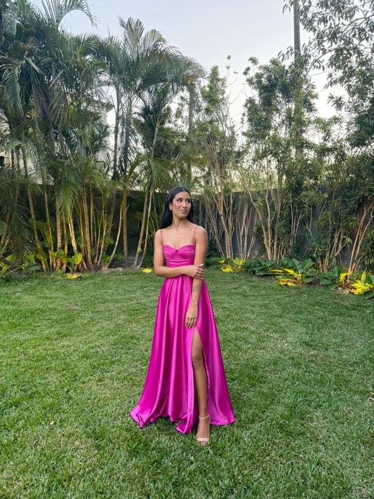 Robe de soirée simple pour femme, coupe trapèze, fg6855