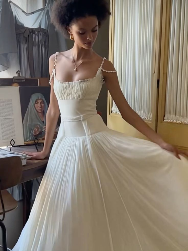 Elegantes A-Linie Langes Brautkleid Prinzessin Abendkleid fg6870