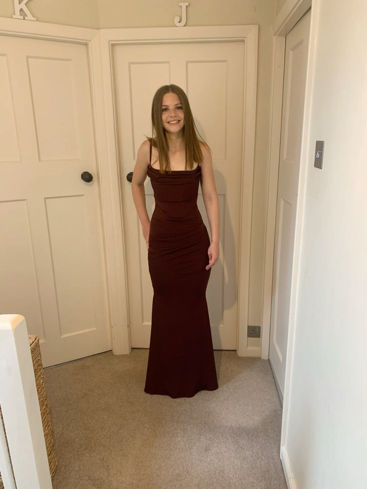 Burgundy Long Prom Dress Formal Graduation Evening Dresses fg6918