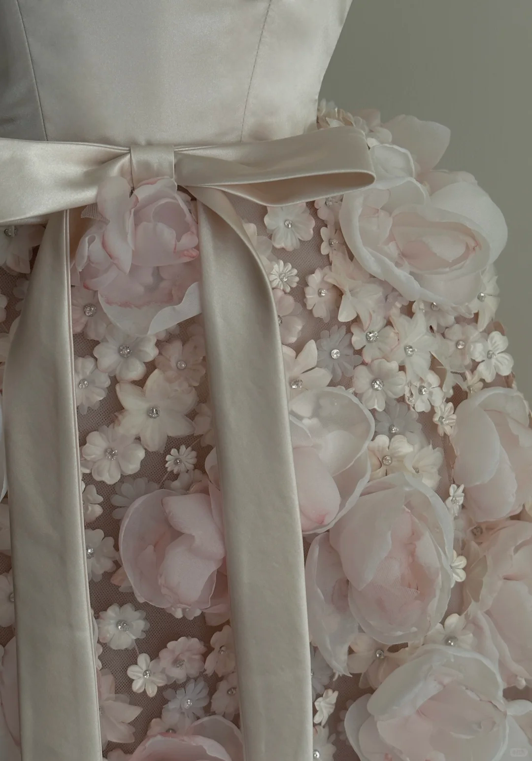 Rosa Blumen Langes Ballkleid Sweet 16 Geburtstagskleid Abendkleid fg8332