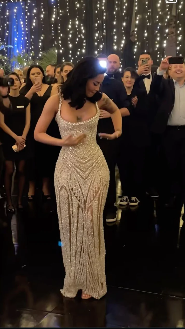 prom dress inspiration Sexy Mermaid Straps Champagne Sequin Long Prom Dresses Inspiration Pro –  formalgowns