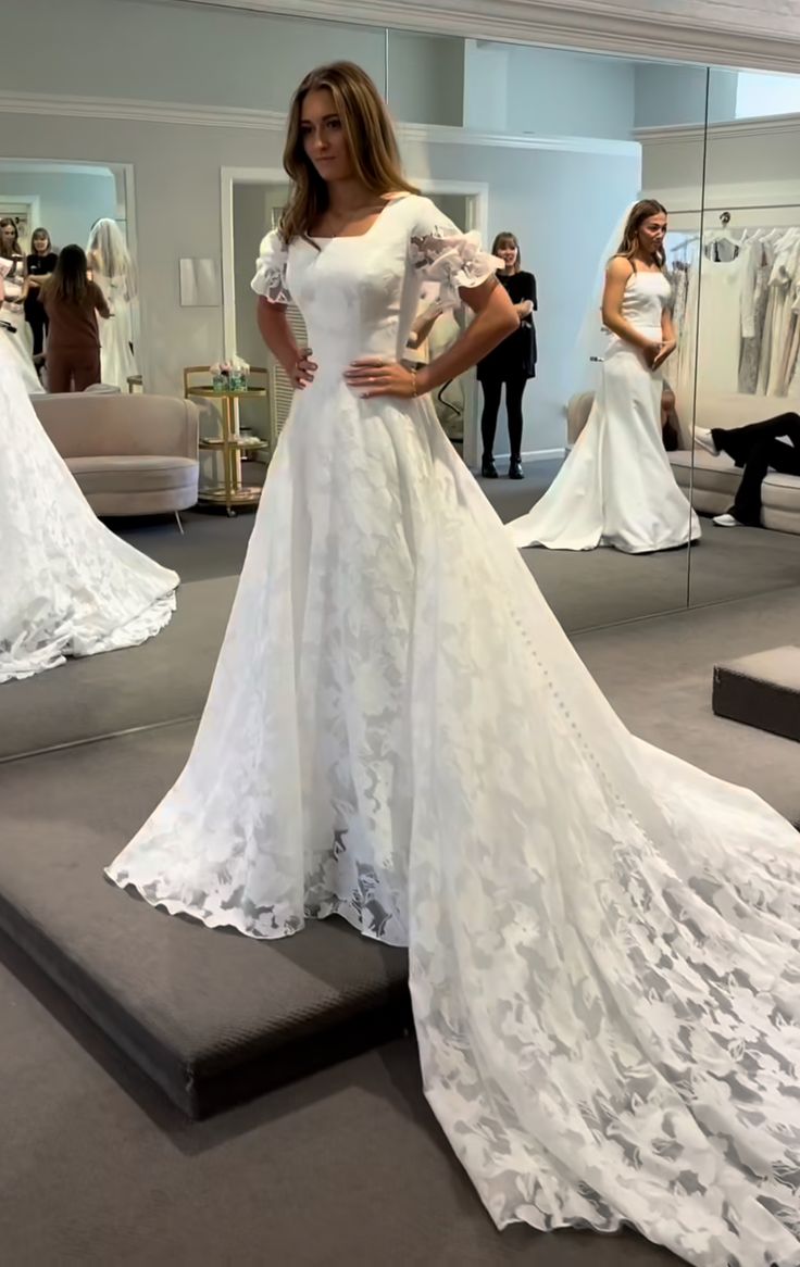 A Line White Square Neck Long Princess Wedding Dress fg8131 formalgowns A Line White Square Neck Long Princess Wedding Dress fg8131 formalgowns