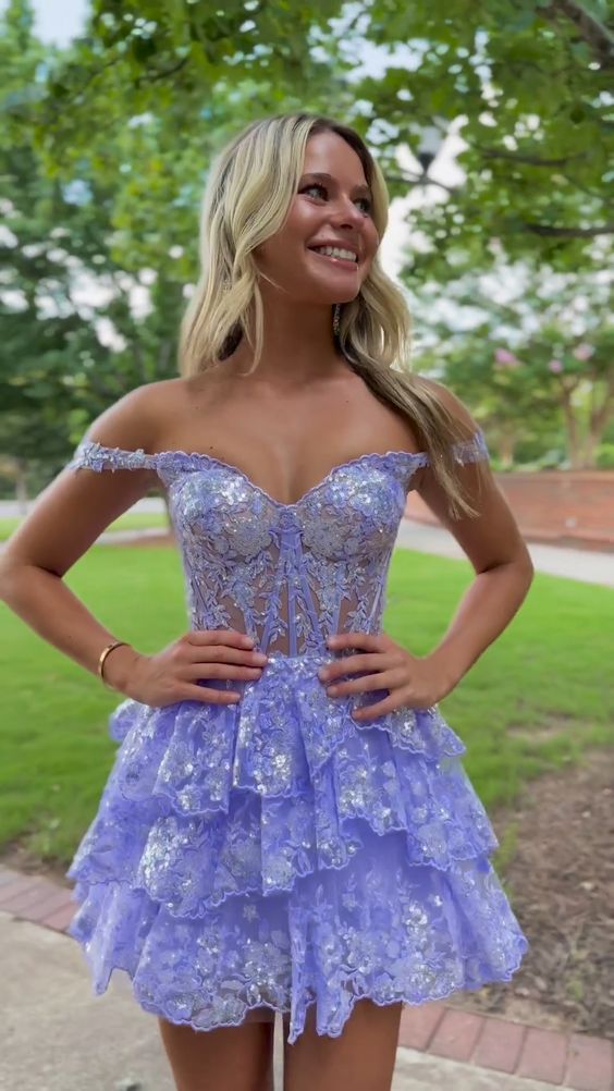 Gorgeous Off-Shoulder Strapless A-line Short Mini Homecoming Dress fg7 formalgowns Gorgeous Off-Shoulder Strapless A-line Short Mini Homecoming Dress fg7 formalgowns
