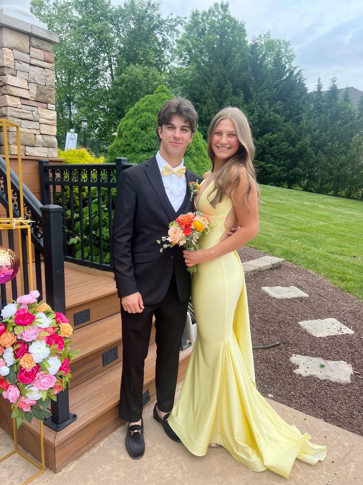Cross Back Mermaid Long Gown with Attached Train yellow prom dress fg5 formalgowns Cross Back Mermaid Long Gown with Attached Train yellow prom dress fg5 formalgowns