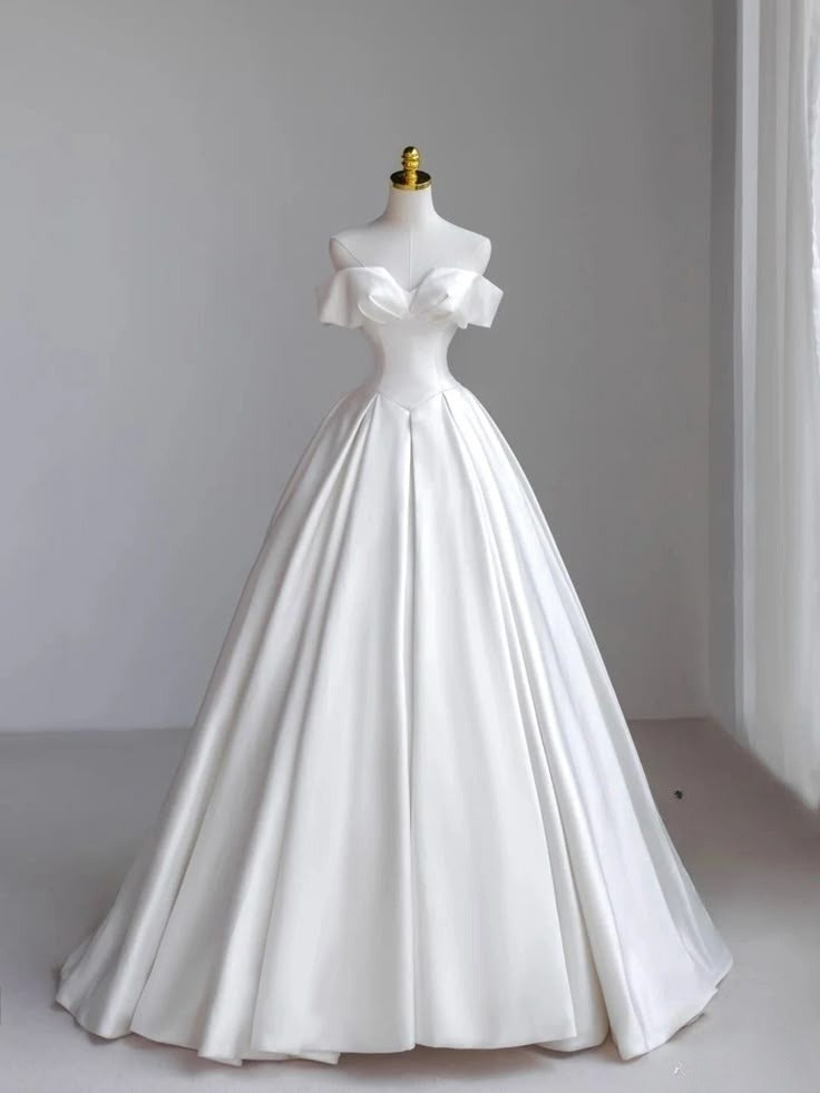 A Line Off Shoulder White Long Bridal Gown Wedding Dress fg7829 formalgowns A Line Off Shoulder White Long Bridal Gown Wedding Dress fg7829 formalgowns