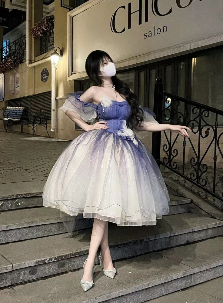 Robe de soirée courte à épaules dénudées, robe de cocktail, robe de soirée courte fg7824