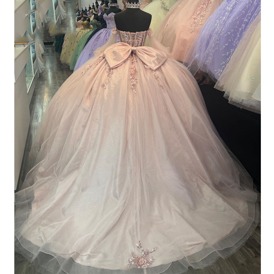 dresses for 15 years party Quinceanera Dresses Ball Gown 15 Year Old Girls Turquoise Tulle Birthday Party Dress Lace up Back Appliques DY6814