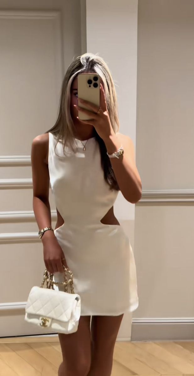 Robe de soirée courte blanche, robe de cocktail, robe de soirée courte fg7959