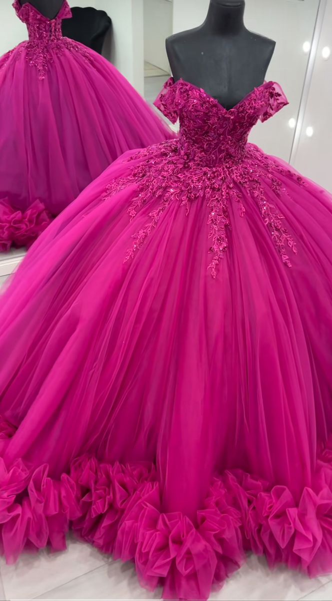 Design Princess Quinceanera Dresses Tiered Ruffles Appliques Sweet 16 Ball Gowns fg8065