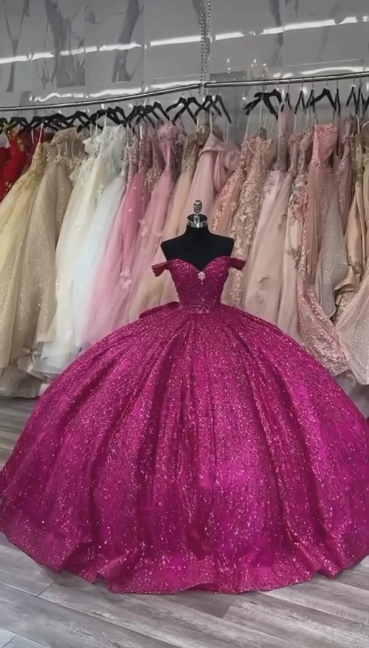 Sparkly Quinceanera Dress Off Shoulder A Line Birthday Party Princess Ball Gown fg7950
