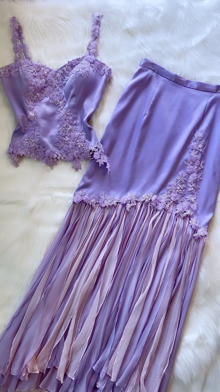 Lavender Two Piece Long Prom Dress Evening Party Dresses fg7637 formalgowns Lavender Two Piece Long Prom Dress Evening Party Dresses fg7637 formalgowns