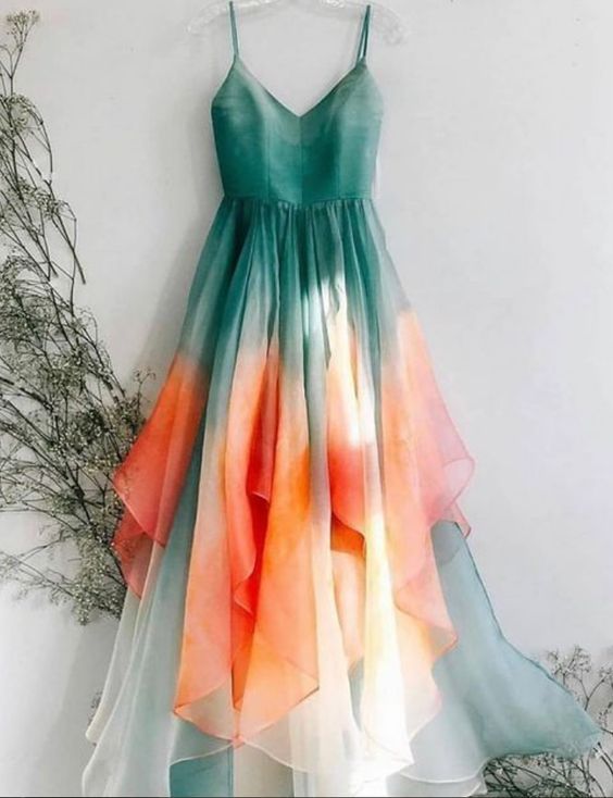 Newest Prom Dress,Spaghetti Straps Prom Dress,Chiffon Prom Dress fg5528