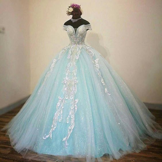 Off The Shoulder Princess Quinceanera Dress Ball Gown fg5553