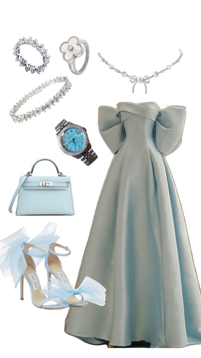 Robe de bal longue en satin bleu ciel avec gros nœud dans le dos fg7997