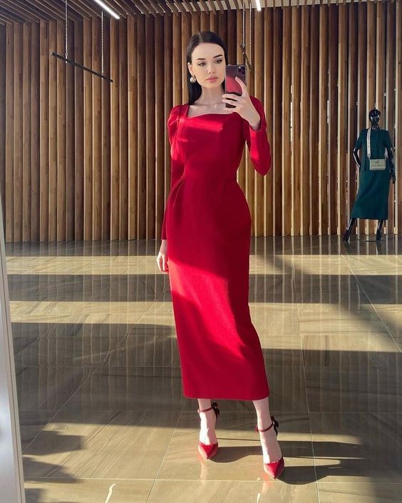 Red Prom Gowns Lady Fashion Party Dress fg5817