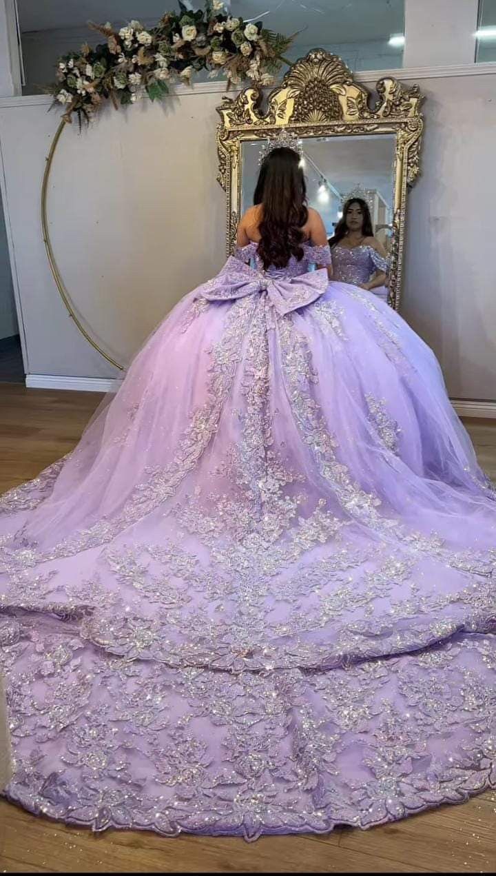 Lilac Quinceanera Dresses Off the Shoulder Sweet 16 Vestidos Ball Gown formalgowns Lilac Quinceanera Dresses Off the Shoulder Sweet 16 Vestidos Ball Gown formalgowns