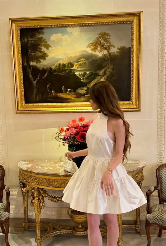 Robe de cocktail blanche élégante pour femme fg6591